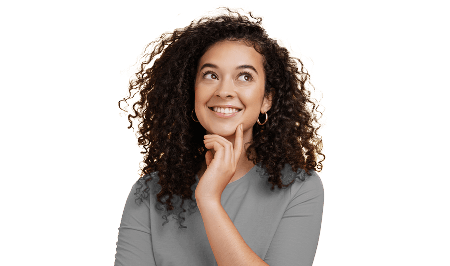 Woman with a smiling expression