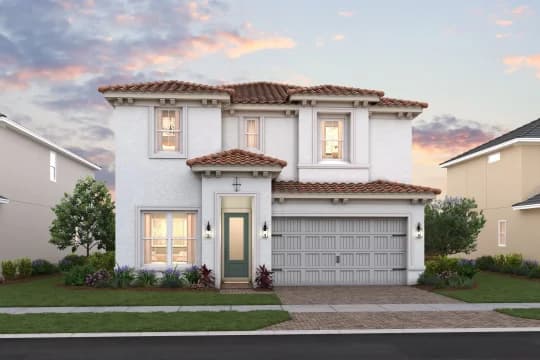 Parkside at Tuttle Royale Wicklow IV Wicklow IV Mediterranean Elevation DUSK Level 3