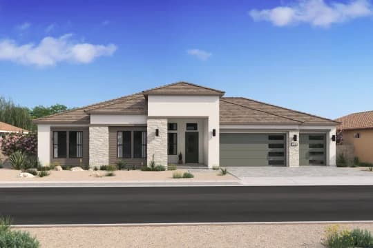 Campanos Estates Helena ESP Elevation Contemporary Z 5 CarGarage Level 3